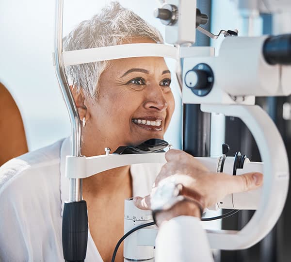 Woman Having an Eye Exam